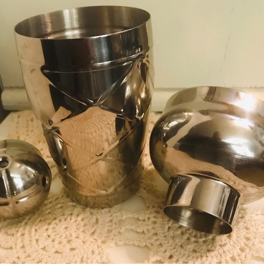 Stainless Steal Cocktail Shaker by Pier 1 Imports 7.5" high